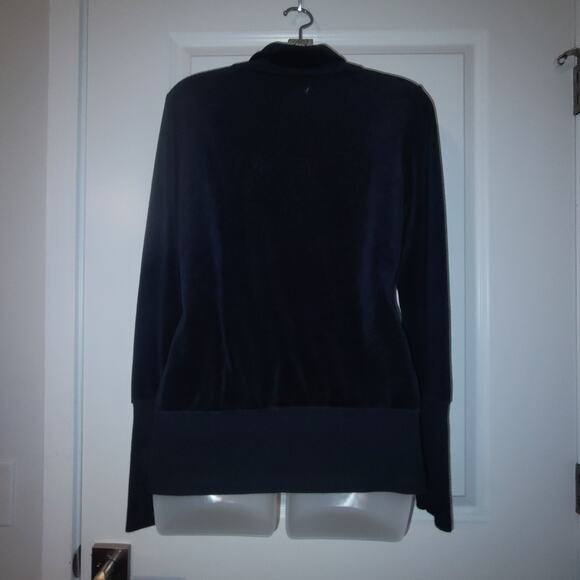 Calvin Klein Women's Black Velour Full Zip Hoodie Size S BG13 - Picture 3 of 4
